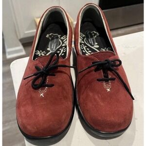 Aetrex Women's Red Suede Lace-Up Comfort Oxford Shoes US 7 Cushioned whimsygoth